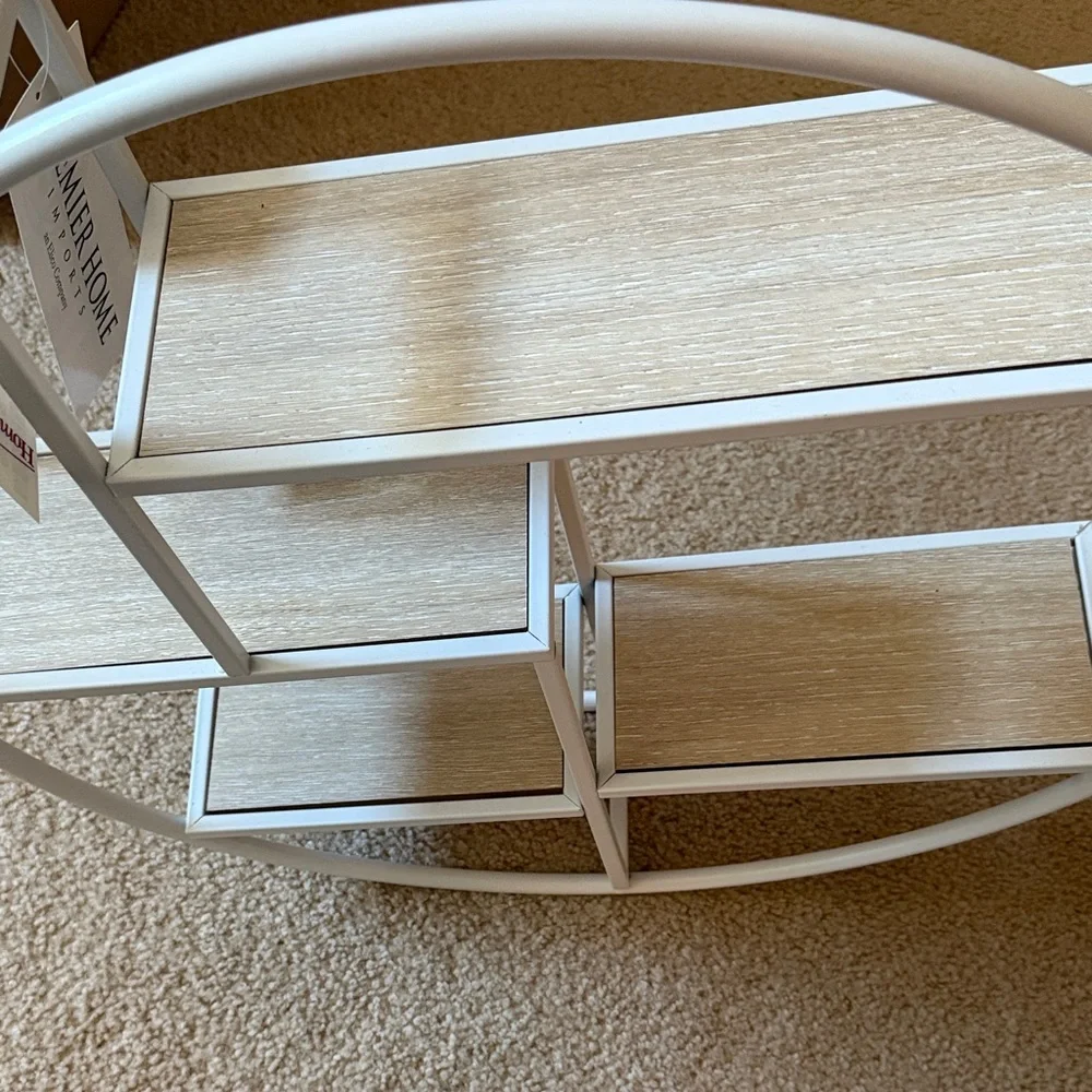 Premier Home White Circular Display Shelf